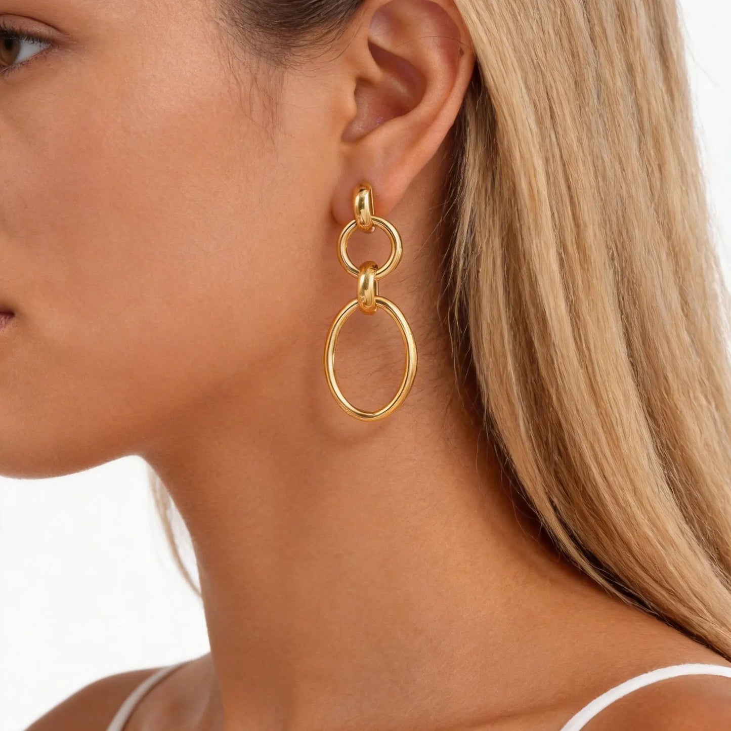 Pendant Earrings 18K Gold